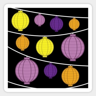 Lanterns | Purple Yellow Orange Magnet